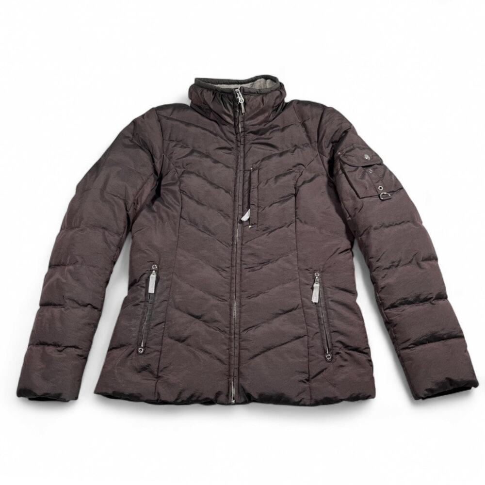 Eddie Bauer Maroon Goose Down Puffer Jacket 550 Fill Power Small